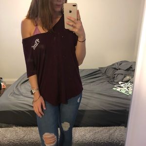 PINK oversized slouch tee